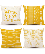 Spring Summer Modern Throw Pillow Covers 18 X 18 Inch Set of 4, Home Swe... - £21.80 GBP