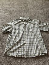 George Mens Size XL (46-48) Short Sleeve Button up collar Plaid Yellow W... - $109.00 MXN