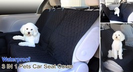 New Dog Cat Pets Seat Cover Waterproof Heavy Duty 3-in-1 Hammock Front and Rear - £23.96 GBP