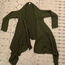 Knot Of Isis Long Wrap Cardigan Sweater Womens Size Medium Green Knit EUC! D1 - $44.54