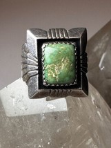 Navajo ring turquoise size 8.75  sterling silver women men - £137.63 GBP