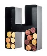 Wine Cork Holder - Metal Monogram Letter (H), Black, Small | Wine Lover ... - $19.79