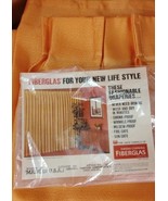 3pr NOS 50s Drapes Panels Sherbet Orange 44&quot;WX84&quot;Drop Fiberglass Pinch C... - $407.53 CAD