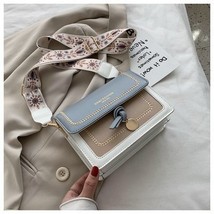 Contrast color Leather Crossbody Bags For Women 2022 Ladies Handbag Fashion Simp - £29.67 GBP
