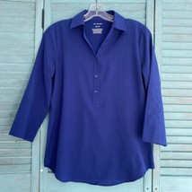 Van Heusen Women&#39;s Shirt Blouse ~ Sz XS ~ Blue  ~ Long Sleeve - $17.09
