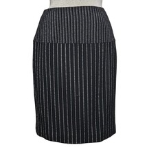 Black Pinstripe Pencil Skirt Size 4 - £27.10 GBP