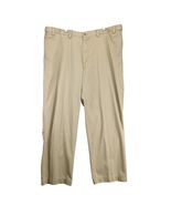 Izod Khaki Chino Pants Men&#39;s 44x30 Adjustable Waist Flat Front Preppy Ca... - €17,18 EUR