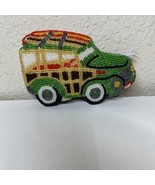 Vintage C. Marie Hand Beaded Station/Surf Wagon Car Change Coin Purse 5” - $12.00