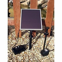 Solar Fountain Koi Pond Pump 79 GPH, with LED Lights for Dynamic Look at Night - £199.38 GBP