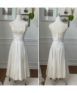 Vintage 50s Emma Domb San Francisco Midi Tea Length Formal Dress Gown Iv... - $224.76 CAD