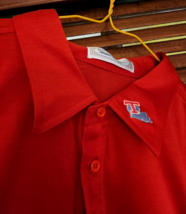 vintage Louisiana Tech Bulldogs Red Button Up XL shirt logo vtg ruston la cfb - £34.78 GBP