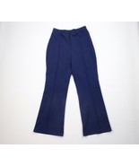 Vtg 60s 70s Mid Century Modern MCM Womens 16 Knit Bell Bottoms Pants Blu... - $69.25