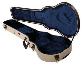 Gw-Jm Deluxe Wood Case For Les Paul Style Guitars Burlap Exterior - £209.87 GBP