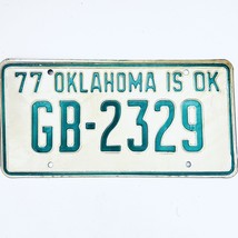 1977 United States Oklahoma Garfield County Passenger License Plate GB-2329 - £14.52 GBP