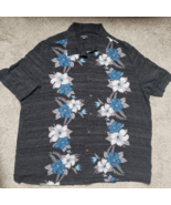 George Hibiscus Hawaiian 2XL 50-52 Men&#39;s Button Up Short Sleeve Rayon Shirt - £13.44 GBP