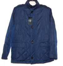 Hugo Boss Blue Shiny Men&#39;s Epaulettes Zipper Thin Lined Jacket Sz US 44 ... - $373.64