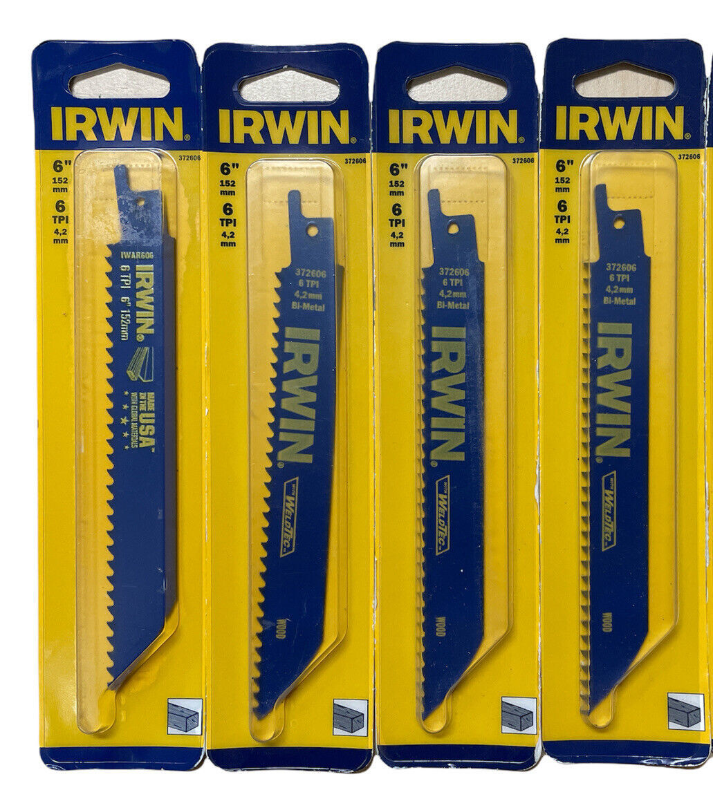 Irwin # 372606 6" 6TPI Reciprocating Saw Blade Pack of 4 - $26.72