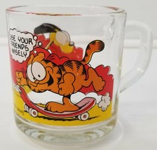 I) Vintage 1978 Garfield &amp; Odie Jim Davis McDonalds Glass Cup Mug - $5.93