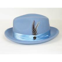 Bruno Capelo Hat Australian Wool Crushable Fedora Giovani UN120 Light Blue image 3