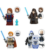 4Pcs Star Wars Minifigure Anakin Skywalker Obi-Wan 501 Clone Troopers Mi... - $19.99