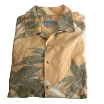 quiksilver Edition shirt premium brand orange Hawaiian palm tree Size L - $24.74