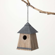 11&quot;H Sullivans Wood Gray Single Birdhouse; Gray - £43.32 GBP