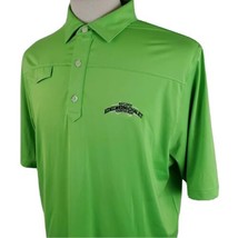 Foot Joy Three Button Golf Polo Shirt Large Polyester Edelweiss Country Club WI  - £18.90 GBP