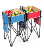 2 Pieces Folding Camping Tables with Large Capacity Storage Sink for Pic... - $191.41 CAD