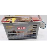 Heb Toy Grocery Basket. 1 Red And 1 Gray Color With Play Food Inside. - €68,45 EUR