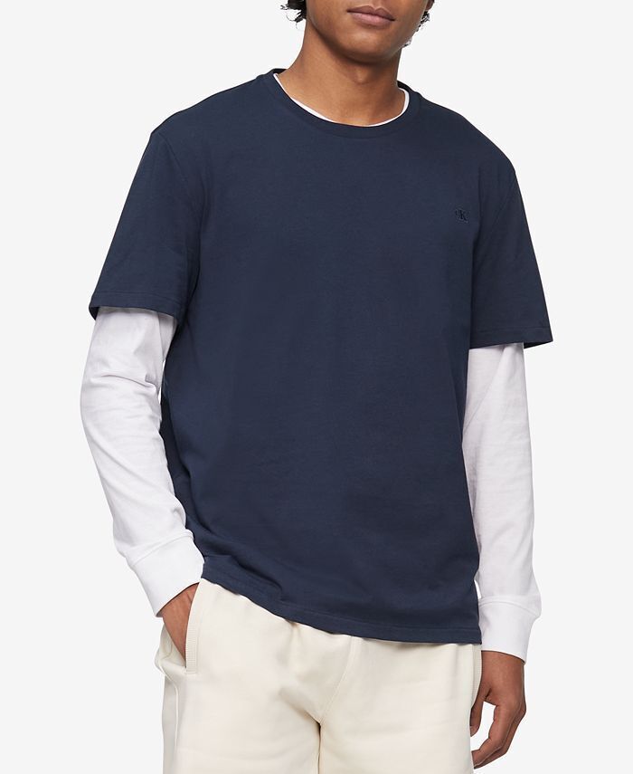 Primary image for Calvin Klein Men's Smooth Cotton Solid Crewneck T-Shirt DarK Sapphire-2XL