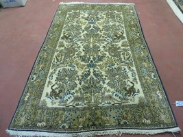 4&#39; X 6 Handmade India Oriental Fine Pictorial Tree Of Life Wool Silk Rug Wow - £2,020.74 GBP