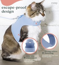 Cat Harness, Collar &amp; Leash Set - Escape Proof Adjustable Choke Free. LARGE Blue - $13.10