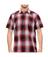 Men’s Classic Western Short Sleeve Button Down Casual Plaid Outdoor Shirt - £27.77 GBP