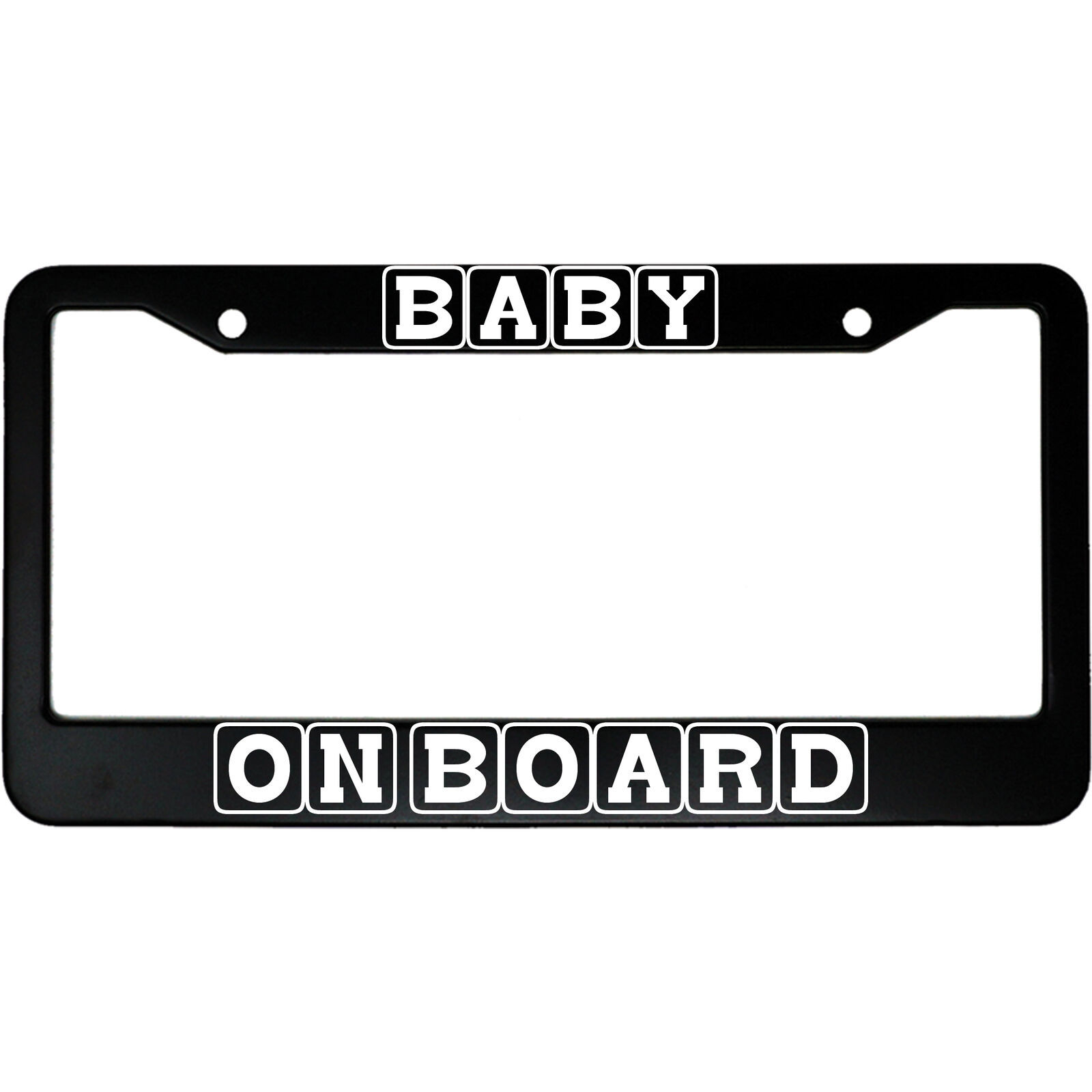 Baby On Board Funny Aluminum Car License Plate Frame - $14.21