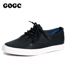 GOGC 2020 Spring Leather Women Shoes Summer Women Causal Shoes with Hole Comfort - £60.41 GBP