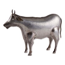 Galvanized Cow Sculpture - £63.26 GBP