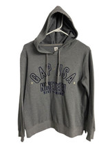 Gap Womens M Gap USA With Stars Gray Summer Weight  Pullover Hoodie - $16.06