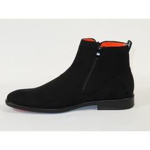 Men's TAYNO Chelsea Chukka Soft Micro Suede Zip up Boot Coupe S Black image 5