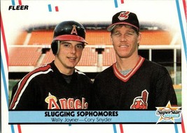 1988 Fleer Slugging Sophomores Wally Joyner / Cory Snyder #622 - $1.77