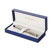 Waterman Expert Fountain Pen, Stainless Steel with 23k Gold Trim, Fine Nib with  - £136.75 GBP
