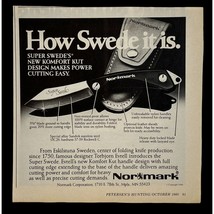 Normark Swede Knife Print Ad Vintage 1980 Komfort Kut Eskilstuna Sweden - $7.95