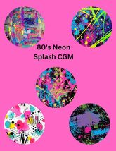 80's Neon Splash CGM Patches, Dexcom G7, Libre 3, Omnipod Cover, Pack of 5 - $12.99