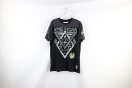 Buckle American Fighter Mens Medium Spell Out UFC MMA Fighting T-Shirt Black - £31.69 GBP
