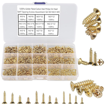 1200Pcs Tiny Phillips Flat Head Self Tapping Screws for Wood, Plastic an... - $18.35 CAD