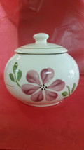 Hull Pottery Lidded Bowl with hand painted floral design Oven Serve 24-3... - $15.00