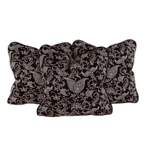 3 Pc Set Pillow Covers Premier Prints MM Designs Black & White Botanical Paisley - $59.99