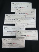 Piqua Ohio Coca Cola Bottling Co - 7 Bank Check Checks Payroll 1968 Lot ... - $29.70