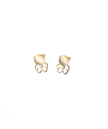 Anyco Fashion Earrings Sterling Silver Cute Opal Hollow Bear Small Earri... - €16,53 EUR