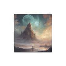 Ready To Hang 16 X 16 Canvas Wall Art Mystical Mountain Painting Home Decor  - £31.96 GBP