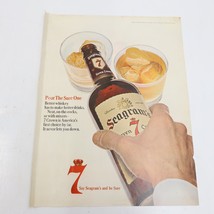 1964 Seagrams 7 Whiskey Kent Finest Filter Cigarettes Print Ad 10.5x13.5 - $8.00